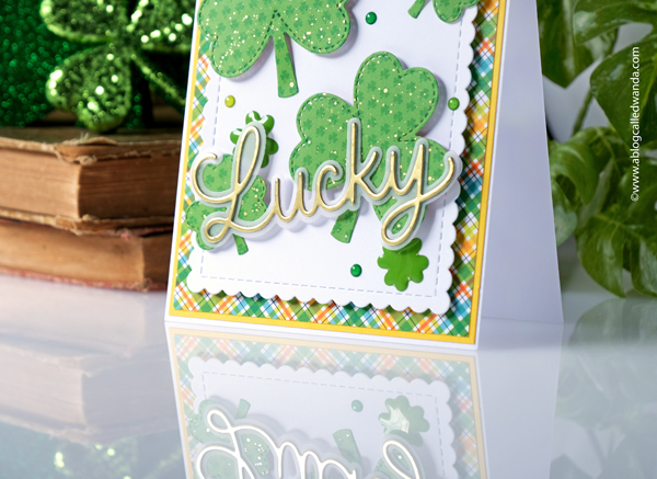 pretty pink posh stamps and dies, pretty pink posh shamrocks, pretty pink posh card ideas, doodlebug paper, st. patrick's day cards, st. patrick's day ideas, crafts, anna griffin cards, anna griffin st patrick's day, lucky, green, handmade cards, wanda guess, a blog called wanda