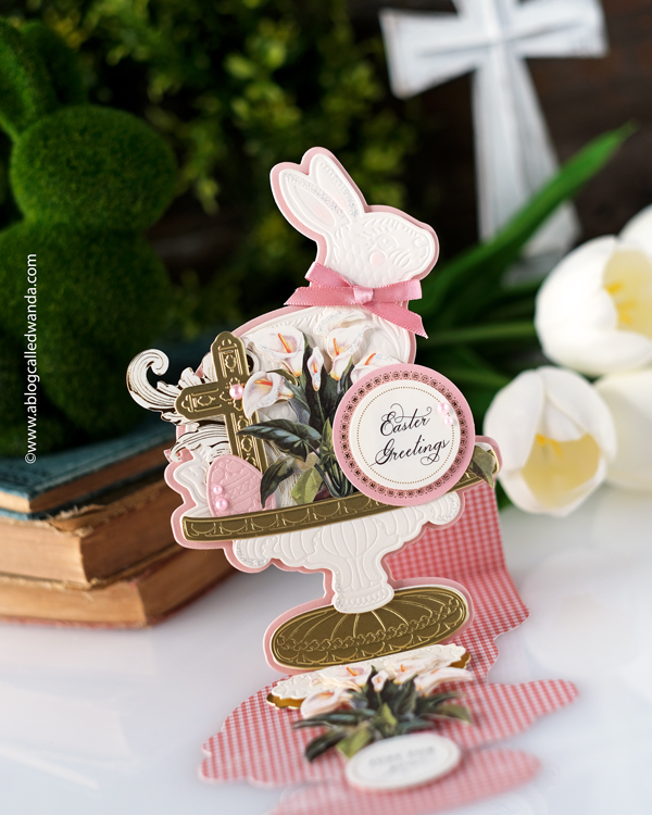 anna griffin, anna griffin cards, easter card, bunny pop up, easel card, bunny easel card, anna griffin stickers, easter ideas, vintage crafting, vintage easter, religious easter cards, easter party, anna griffin dies, wanda guess, a blog called wanda