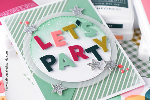 concord and 9th, concord & 9th, concord and 9th new release, concord and 9th new colors, ink pads, gingham paper, concord and 9th all together alphabet, ink blending, birthday card ideas, party ideas, invitations, handmade, wanda guess, a blog called wanda