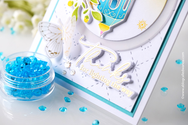 pinkfresh studio, pinkfresh studio blog hop, pinkfresh studio pure joy release, new release, pinkfresh lantern botanicals, hot foil, stamps, stencils, classic, card ideas, handmade cards, a blog called wanda, wanda guess