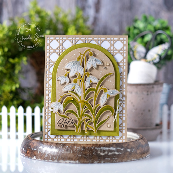 The Greetery, The greetery new release, the greetery seagrass basket, the greetery easter, the greetery easter morning, the greetery bunny, loopy bow, the greetery lilacs, the greetery snowdrops, arches, spring, easter, stencils, a blog called wanda, wanda guess