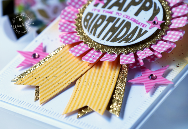 the greetery, the greetery stamps and dies, the greetery new release, confetti encore collection, the greetery award winning dies, the greetery inflated sentiments, the greetery honeycombs, the greetery balloons, the greetery party hat, the greetery what's the scoop, honeycomb balls, gingham, party, birthday, crafts, invitations, wanda guess, a blog called wanda