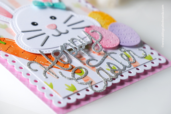 pretty pink posh, pretty pink posh stamps and dies, pretty pink posh new release, easter, spring, rabbit, bunny, easter chick, eggs, big easter cupcake, trellis stencil, sentiment strips, bunny face shaker, easter card ideas, easter party, easter crafts, wanda guess, a blog called wanda