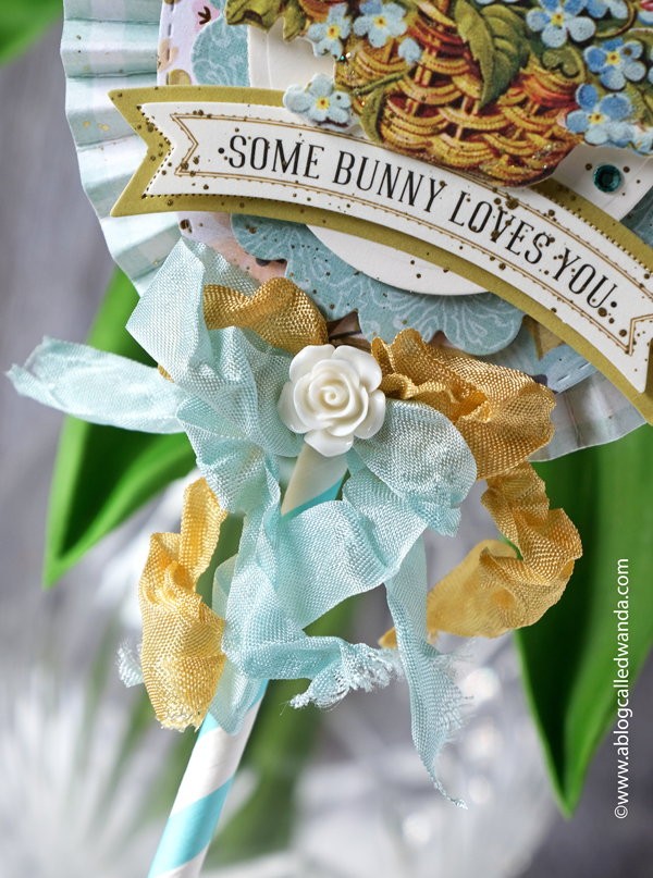 a blog called wanda, anna griffin, anna griffin easter, easter, easter crafts, easter table, handmade, home decor, paper medallion, paper rosette, rosette, vintage easter, wanda guess