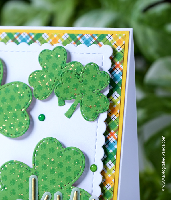 pretty pink posh stamps and dies, pretty pink posh shamrocks, pretty pink posh card ideas, doodlebug paper, st. patrick's day cards, st. patrick's day ideas, crafts, anna griffin cards, anna griffin st patrick's day, lucky, green, handmade cards, wanda guess, a blog called wanda