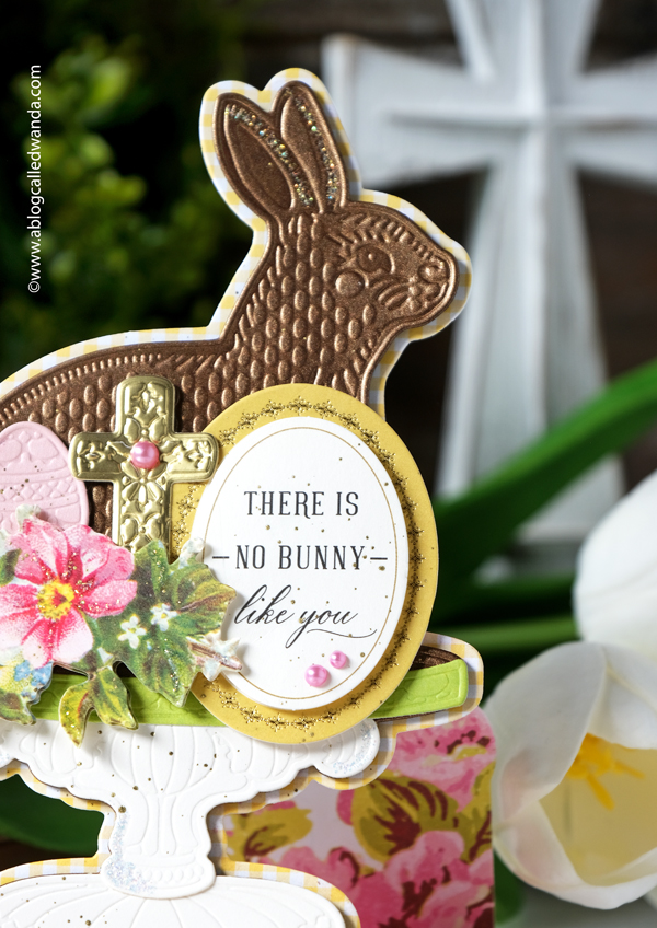 anna griffin, anna griffin cards, easter card, bunny pop up, easel card, bunny easel card, anna griffin stickers, easter ideas, vintage crafting, vintage easter, religious easter cards, easter party, anna griffin dies, wanda guess, a blog called wanda