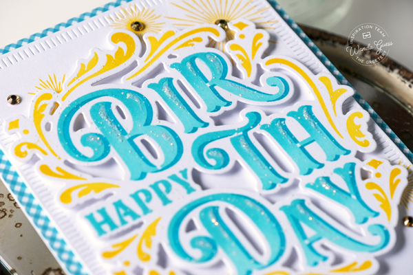 the greetery, the greetery stamps and dies, the greetery birthday ideas, birthday card ideas, the greetery party, the greetery, the greetery confetti encore collection, flourished phrases, the greetery four square tags birthday, the greetery celebration streamers, the greetery handmade cards, stencils, vintage, birthday party, wanda guess, a blog called wanda