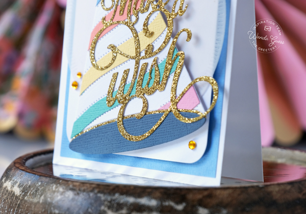 the greetery, the greetery stamps and dies, the greetery new release, confetti encore collection, the greetery award winning dies, the greetery inflated sentiments, the greetery honeycombs, the greetery balloons, the greetery party hat, the greetery what's the scoop, honeycomb balls, gingham, party, birthday, crafts, invitations, wanda guess, a blog called wanda