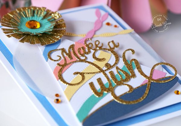 the greetery, the greetery stamps and dies, the greetery new release, confetti encore collection, the greetery award winning dies, the greetery inflated sentiments, the greetery honeycombs, the greetery balloons, the greetery party hat, the greetery what's the scoop, honeycomb balls, gingham, party, birthday, crafts, invitations, wanda guess, a blog called wanda