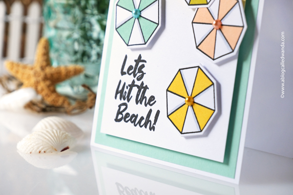 catherine pooler, catherine pooler and sizzix, resort bundle, summer cards, swimming cards, beach umbrellas, handmade cards, synchronized swimmers, vacay mode, die cuts, stencils, stamps and dies, sizzix stamps and dies, make summer cards, invitations, retro, wanda guess, a blog called wanda