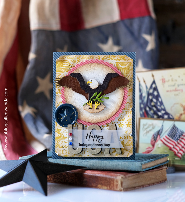 honey bee stamps, honey bee stamps and dies, honey bee americana, wax melts, wax stamper, because of the brave stamps, land of the free stamps, eagle dies, americana crafts, usa, 4th of july crafts, 4th of july card ideas, usa projects, diy, crafts, wanda guess, a blog called wanda
