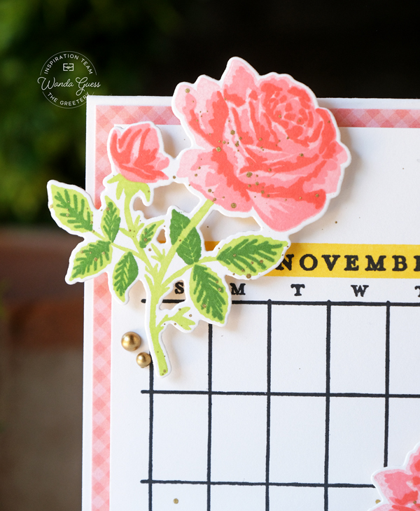 the greetery, the greetery stamps and dies, the greetery these are the days, the greetery calendar, calendar diy, make your own calendar, planning, stamps, flowers, wanda guess, a blog called wanda