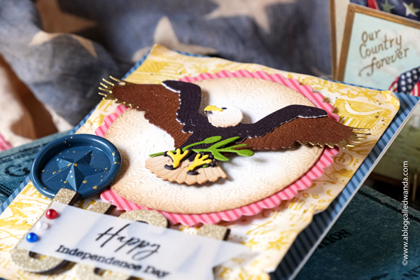 honey bee stamps, honey bee stamps and dies, honey bee americana, wax melts, wax stamper, because of the brave stamps, land of the free stamps, eagle dies, americana crafts, usa, 4th of july crafts, 4th of july card ideas, usa projects, diy, crafts, wanda guess, a blog called wanda