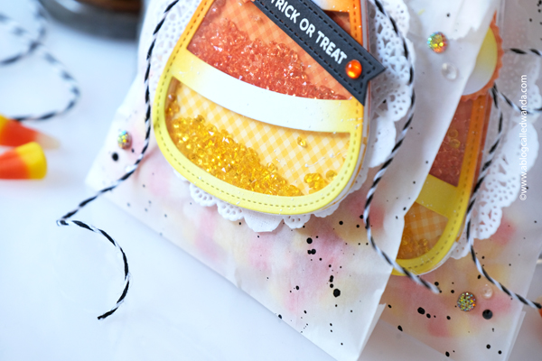 pretty pink posh, pretty pink posh halloween, pretty pink posh new release, pretty pink posh stamps and dies, ghosts, candy corn, candy bucket, spooky sky, scallop box, bat shaker, wanda guess, a blog called wanda