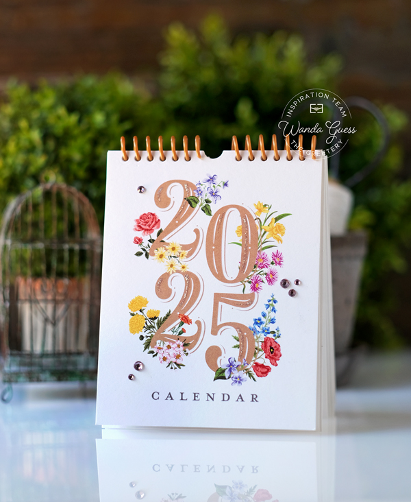 the greetery, the greetery stamps and dies, the greetery these are the days, the greetery calendar, calendar diy, make your own calendar, planning, stamps, flowers, wanda guess, a blog called wanda