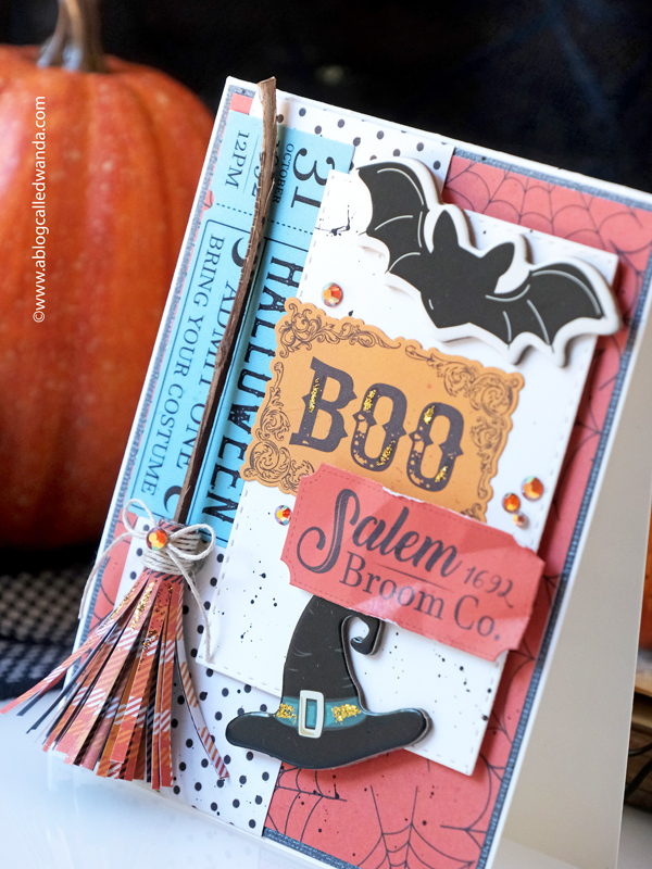 photoplay paper, photoplay paper halloween, creepin it real, ghost, witch, vintage halloween, halloween card ideas, retro, pastel halloween, stamping, die cutting, handmade cards, photoplay stamps, wanda guess, a blog called wanda