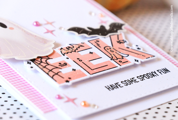 photoplay paper, photoplay paper halloween, creepin it real, ghost, witch, vintage halloween, halloween card ideas, retro, pastel halloween, stamping, die cutting, handmade cards, photoplay stamps, wanda guess, a blog called wanda