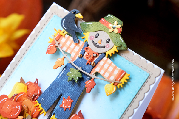 honey bee stamps, honey bee dies, honey bee cards, fall card ideas, halloween card ideas, black cat, pumpkin, scaredy cat, scarecrow, fall cards, bats, die cuts, ink blending, wanda guess, a blog called wanda