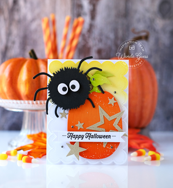 the greetery, the greetery stamps and dies, the greetery honeycomb, the greetery halloween, the greetery grateful greetings, halloween cards, halloween crafts, thanksgiving card, fall, autumn, card ideas, wanda guess, a blog called wanda