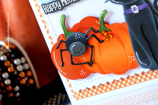 honey bee stamps, honey bee dies, honey bee cards, fall card ideas, halloween card ideas, black cat, pumpkin, scaredy cat, scarecrow, fall cards, bats, die cuts, ink blending, wanda guess, a blog called wanda