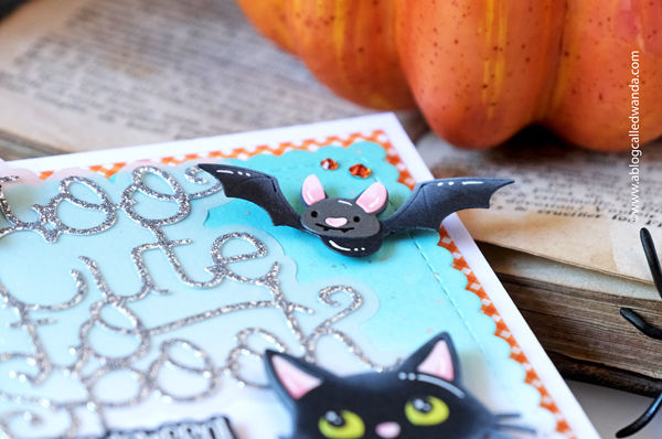 honey bee stamps, honey bee dies, honey bee cards, fall card ideas, halloween card ideas, black cat, pumpkin, scaredy cat, scarecrow, fall cards, bats, die cuts, ink blending, wanda guess, a blog called wanda
