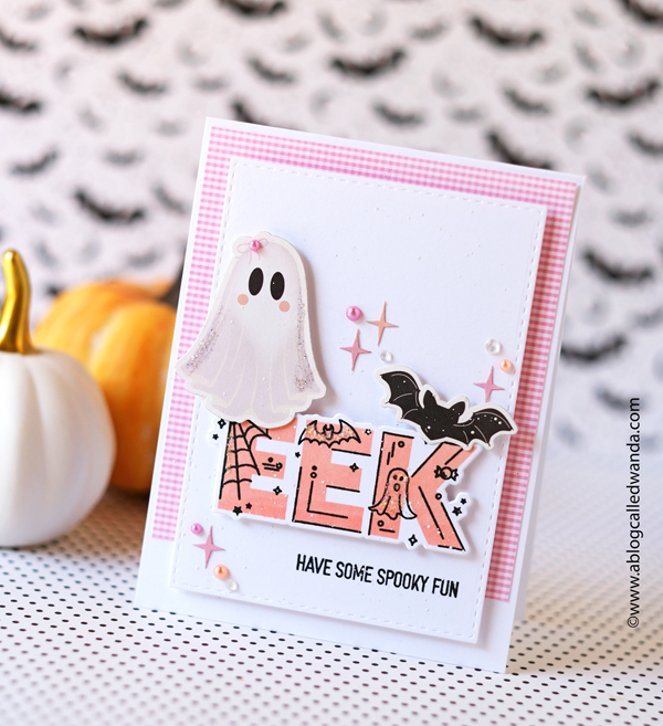 photoplay paper, photoplay paper halloween, creepin it real, ghost, witch, vintage halloween, halloween card ideas, retro, pastel halloween, stamping, die cutting, handmade cards, photoplay stamps, wanda guess, a blog called wanda