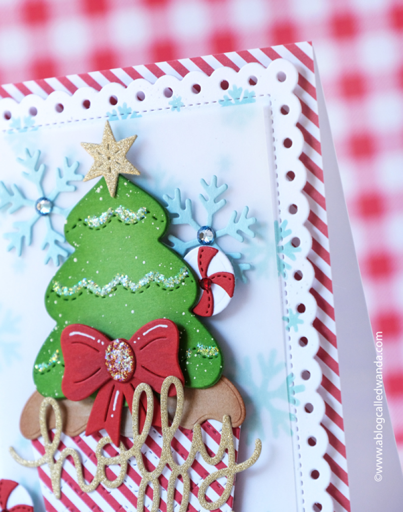 pretty pink posh, pretty pink posh stamps and dies, pretty pink posh christmas, cupcake, winter, holiday, tree, holly jolly, diy christmas cards, wanda guess, a blog called wanda