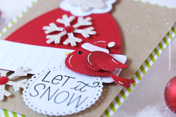 pretty pink posh, pretty pink posh stamps, pretty pink posh christmas, winter, holiday, snow hat, christmas card ideas, snowflakes, handmade cards, winter cards, let it snow, wanda guess, a blog called wanda