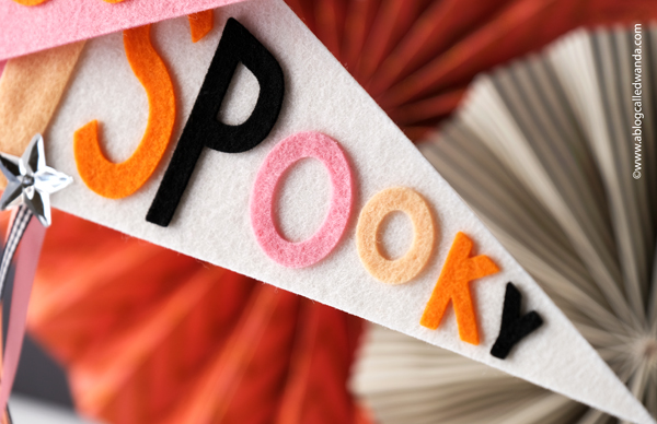 ellen hutson, pennants, halloween pennants, felt pennants, cute halloween, party decor, taylored expressions felt, felt crafting, wanda guess, a blog called wanda