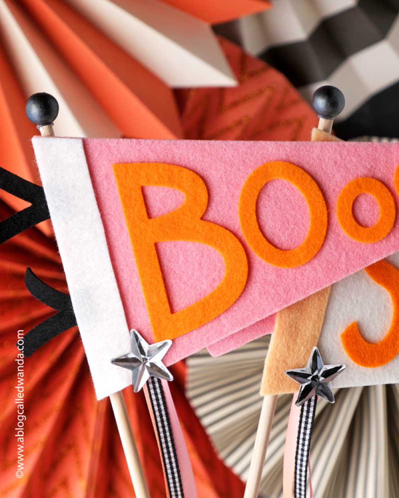 ellen hutson, pennants, halloween pennants, felt pennants, cute halloween, party decor, taylored expressions felt, felt crafting, wanda guess, a blog called wanda