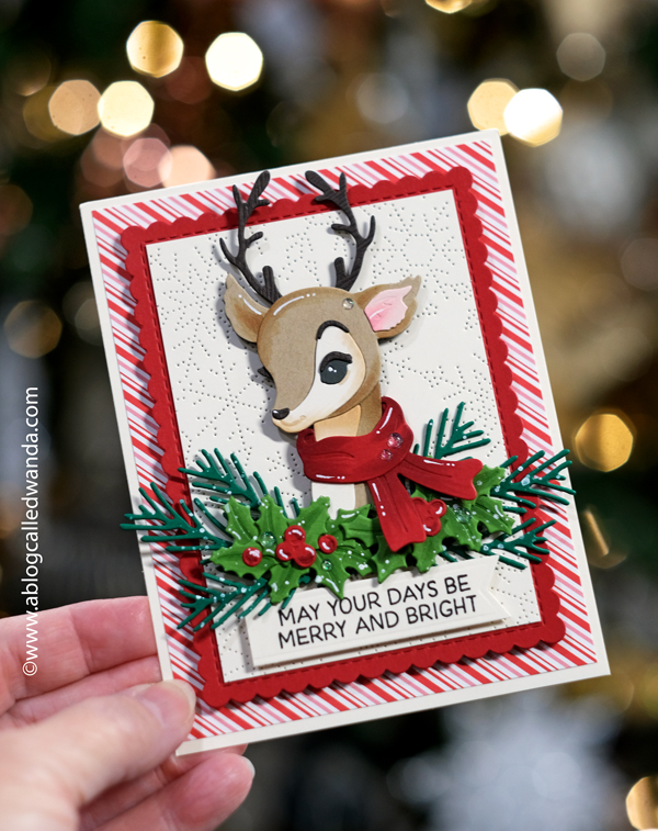 honey bee stamps, honey bee cozy christmas, honey bee stamps vintage reindeer, honey bee stamps christmas, diy, handmade, christmas card ideas, die cutting, vintage reindeer, wanda guess, a blog called wanda