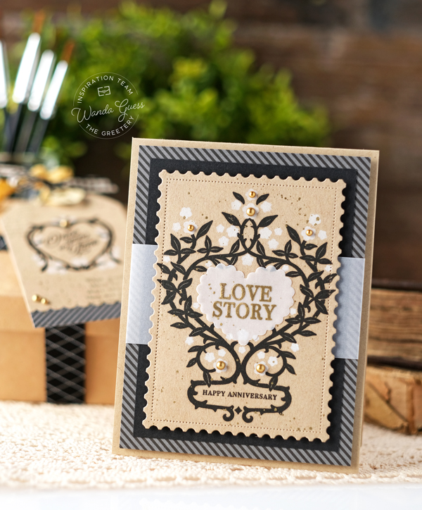 the greetery, the greetery stamps and dies, the greetery new release, the greetery valentine's day, bibliophile collection, books, hearts, tag, cupid, diy, valentine's day crafting, handmade valentine, the greetery shelved, the greetery folk heart, the greetery love stories, wanda guess, a blog called wanda