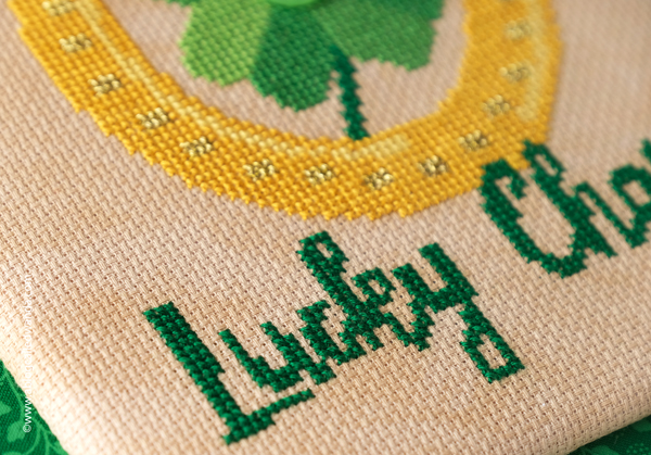 cross stitch, st. patrick's day, st patricks day cross stitch, brenda gervais, fat quarter shop, shamrock, clover, leprechaun, aida, dmc, cross stitch finishing, ffo, floss tube, wanda guess, a blog called wanda