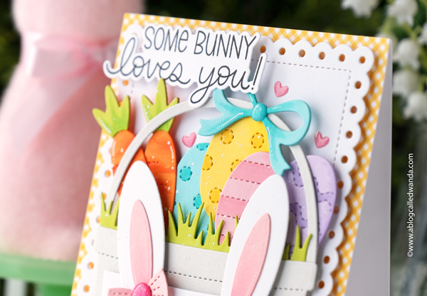 pretty pink posh, pretty pink posh stamps, pretty pink posh easter, easter card ideas, easter crafts, pretty pink posh bucket, pretty pink posh carrot dies, pretty pink post spring, gingham paper, handmade cards, easter, wanda guess, a blog called wanda