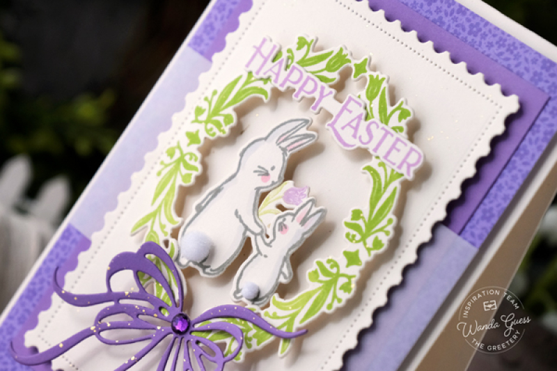 the greetery, the greetery stamps and dies, the greetery easter, the greetery spring, handmade easter cards, easter card ideas, gingham, easter crafting, honeycomb, tags, the greeter bunny tales, the greetery hey honeycomb, the greetery bitty botanicals, the greetery spring crest and hymns, wanda guess, a blog called wanda, greetery design team, spring 