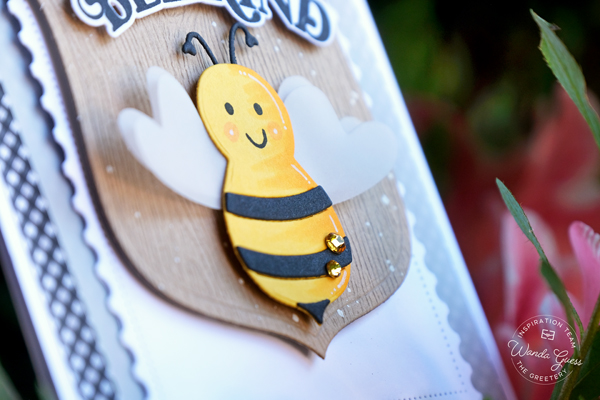 The Greetery, the greetery stamps and dies, the greetery buzzworthy, the greetery baby face, bee, card, handmade card, the greetery cards, card ideas, wanda guess, a blog called wanda