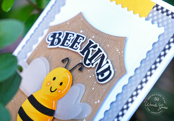 The Greetery, the greetery stamps and dies, the greetery buzzworthy, the greetery baby face, bee, card, handmade card, the greetery cards, card ideas, wanda guess, a blog called wanda