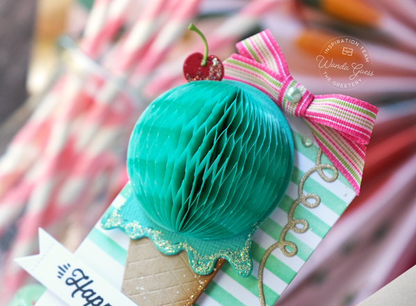 the greetery, the greetery stamps and dies, the greetery honeycomb, birthday card ideas, birthday gift ideas, tags, handmade, tag team duo the greetery, make your own birthday, party ideas, handmade gifts, kraft wrapping, honeycomb balls, stencils, wanda guess, a blog called wanda