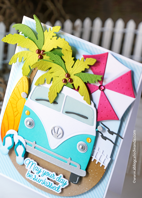 honey bee stamps and dies, honey bee sunkissed summer, summer release, summer card ideas, van dies, palm tree dies, summer scene, beach, ocean, honey bee stamps hammock dies, honey bee shoreline scene, honey bee at the beach, honey bee sunkissed summer honey cuts, handmade cards, new dies, wanda guess, a blog called wanda