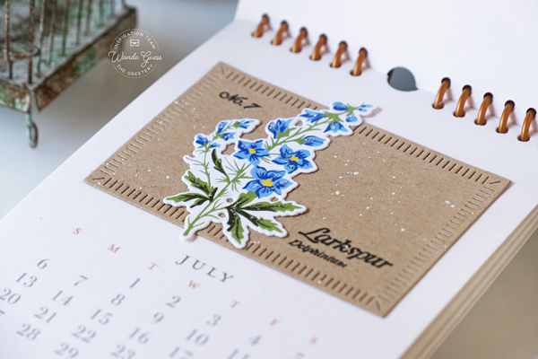 the greetery, the greetery stamps and dies, the greetery these are the days, the greetery calendar, calendar diy, make your own calendar, planning, stamps, flowers, wanda guess, a blog called wanda