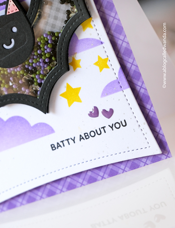 1pretty pink posh, pretty pink posh halloween, stamps and dies, cards, card ideas, halloween cards ideas, bat shaker, candy bucket, bright, ink blending, wanda guess, a blog called wanda, pop up card, stitched ghosts