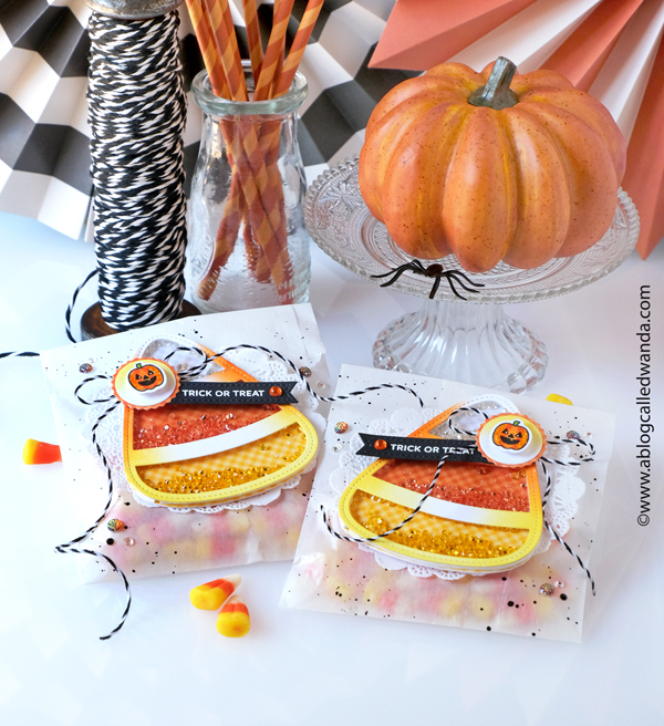 pretty pink posh, pretty pink posh halloween, pretty pink posh new release, pretty pink posh stamps and dies, ghosts, candy corn, candy bucket, spooky sky, scallop box, bat shaker, wanda guess, a blog called wanda