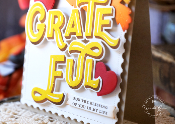 the greetery, the greetery stamps and dies, the greetery honeycomb, the greetery halloween, the greetery grateful greetings, halloween cards, halloween crafts, thanksgiving card, fall, autumn, card ideas, wanda guess, a blog called wanda