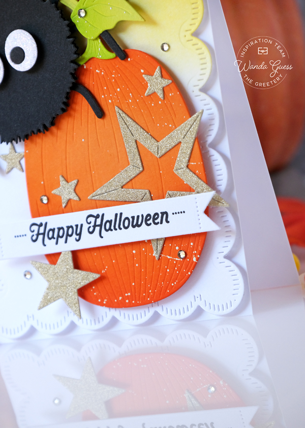 the greetery, the greetery stamps and dies, the greetery honeycomb, the greetery halloween, the greetery grateful greetings, halloween cards, halloween crafts, thanksgiving card, fall, autumn, card ideas, wanda guess, a blog called wanda