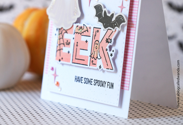 photoplay paper, photoplay paper halloween, creepin it real, ghost, witch, vintage halloween, halloween card ideas, retro, pastel halloween, stamping, die cutting, handmade cards, photoplay stamps, wanda guess, a blog called wanda