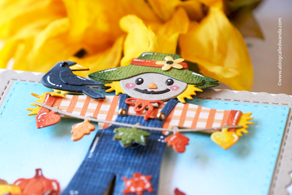 honey bee stamps, honey bee dies, honey bee cards, fall card ideas, halloween card ideas, black cat, pumpkin, scaredy cat, scarecrow, fall cards, bats, die cuts, ink blending, wanda guess, a blog called wanda