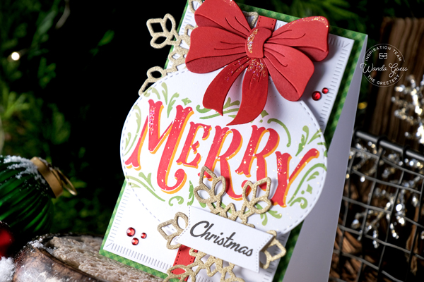 the greetery, the greetery stamps and dies, the greetery fireside collection, the greetery christmas, holiday, winter, mailbox, letter, dear santa, christmas card ideas, christmas treat holders, the greetery cards, the greetery ribbon frame, flourished phrases, holiday peace, diy, classic christmas crafts, wanda guess, a blog called wanda