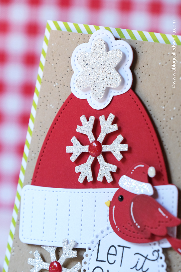 pretty pink posh, pretty pink posh stamps, pretty pink posh christmas, winter, holiday, snow hat, christmas card ideas, snowflakes, handmade cards, winter cards, let it snow, wanda guess, a blog called wanda