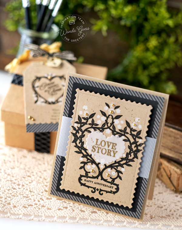 the greetery, the greetery stamps and dies, the greetery new release, the greetery valentine's day, bibliophile collection, books, hearts, tag, cupid, diy, valentine's day crafting, handmade valentine, the greetery shelved, the greetery folk heart, the greetery love stories, wanda guess, a blog called wanda