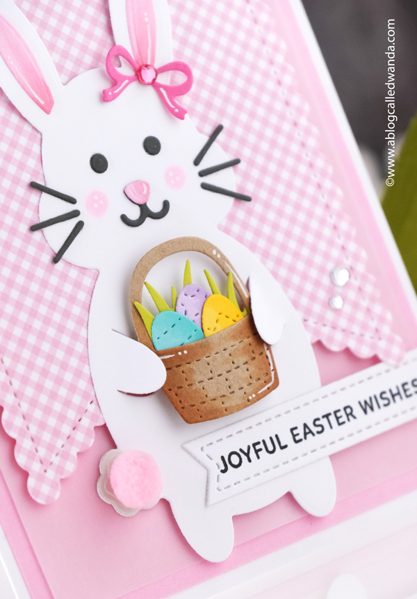 pretty pink posh, pretty pink posh stamps, pretty pink posh easter, easter card ideas, easter crafts, pretty pink posh bucket, pretty pink posh carrot dies, pretty pink post spring, gingham paper, handmade cards, easter, wanda guess, a blog called wanda